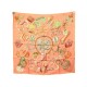 NEUF FOULARD HERMES BRACELETS DE LUMIERE CARRE 90 FAIVRE SOIE ORANGE SCARF 370€