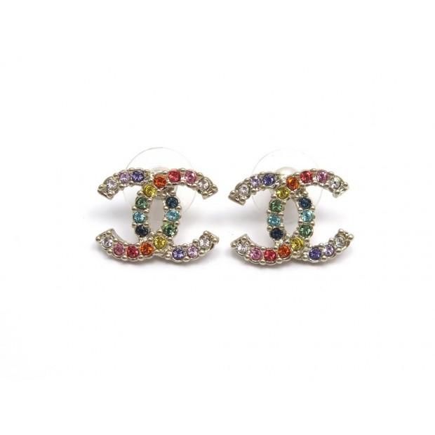 BOUCLE OREILLE CHANEL MULTICOLORES 