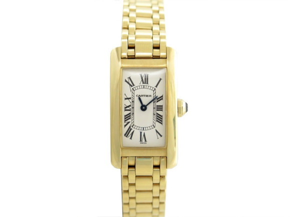 montre cartier tank americaine 1710 quartz or