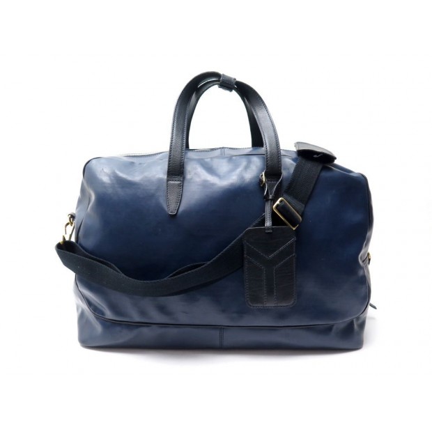 SAC DE VOYAGE A MAIN YVES SAINT LAURENT WEEKEND TOILE ET CUIR 