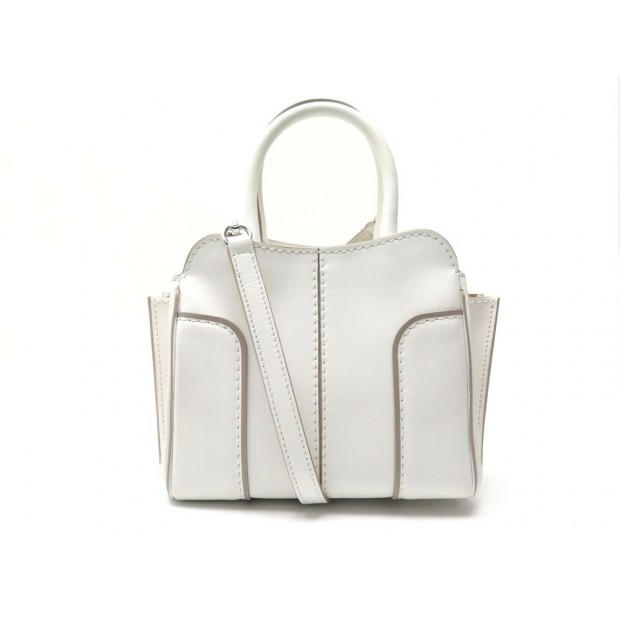 NEUF SAC A MAIN TOD'S MINI WANDA BANDOULIERE CUIR BLANC 