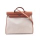 NEUF SAC A MAIN HERMES HERBAG ZIP 39 EN TOILE ECRU ET CUIR HAND BAG PURSE 1900€