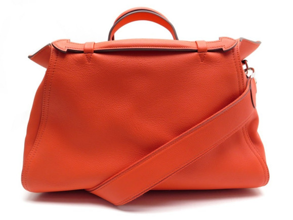 sac a main hermes oxer en cuir veau evercolor orange