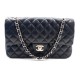  VINTAGE SAC A MAIN CHANEL TIMELESS 2.55 CUIR MATELASSE NOIR 