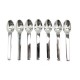 NEUF LOT 7 CUILLERES A CAFE MOKA HERMES CHARNIERE EN METAL ARGENTE NEW SPOONS
