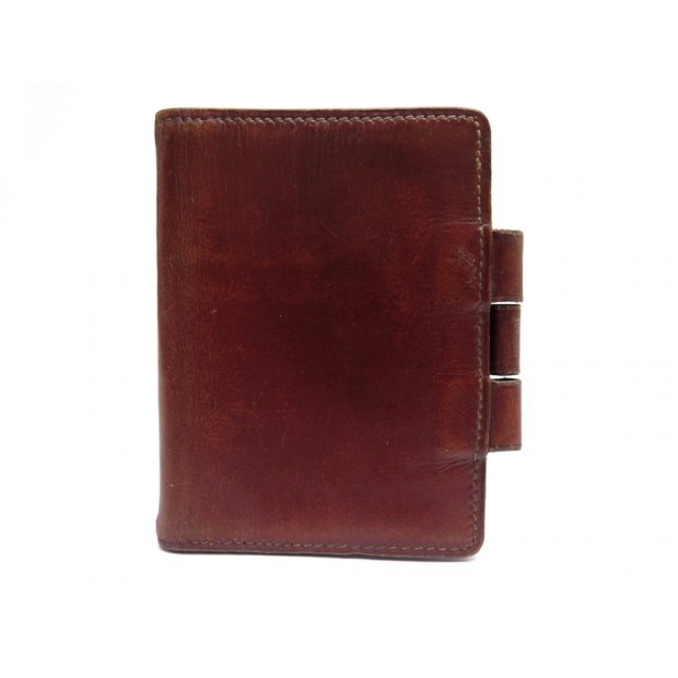 VINTAGE PORTE AGENDA HERMES COUVERTURE EN CUIR BOX MARRON DIARY COVER 435€