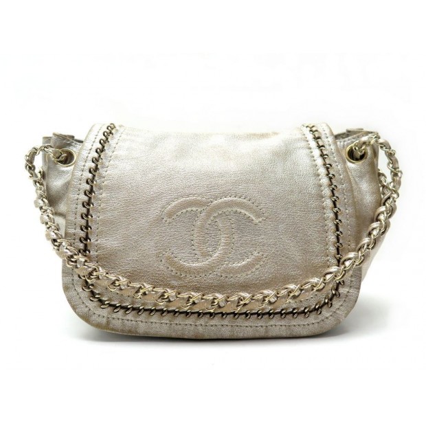 SAC A MAIN CHANEL CUIR DORE 