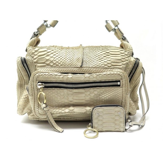 SAC A MAIN CHLOE BETTY SQUARE EN CUIR DE PYTHON 