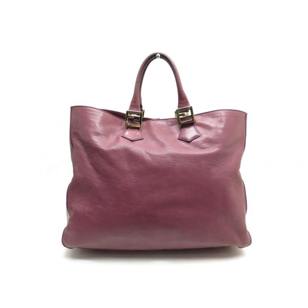 SAC A MAIN FENDI TWINS CABAS 8BN184 EN CUIR VIOLET PURPLE LEATHER HAND BAG 2600€