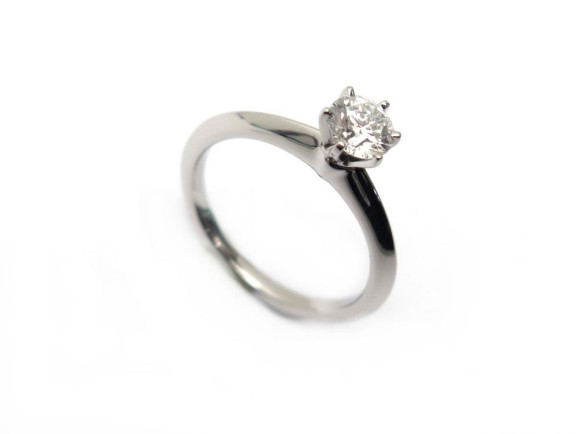 bague solitaire tiffany co t52 platine diamant