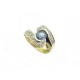 BAGUE OR JAUNE 18K 8.2 GR SERTIE SAPHIR 32 DIAMANTS T 54 GOLD DIAMOND RING