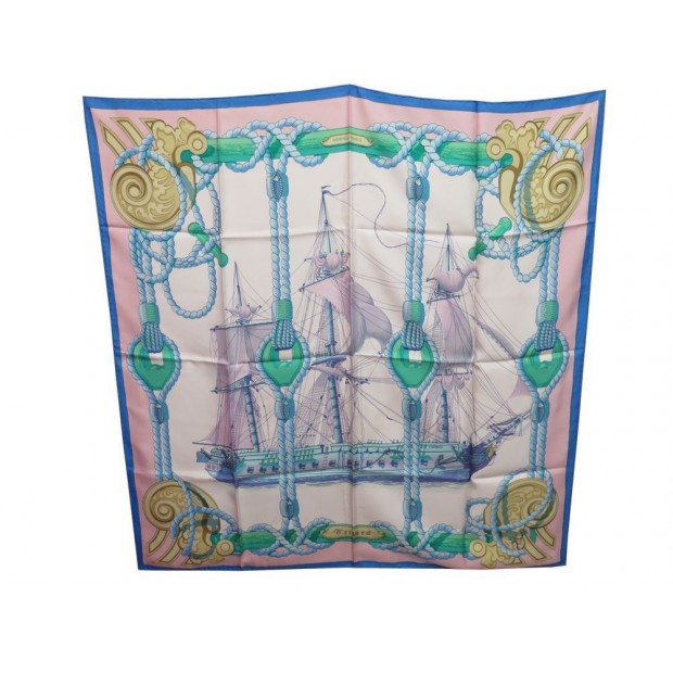 FOULARD HERMES LES SANGLES MULTICOLORE SOIE SILK SCARF 