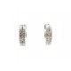 BOUCLES D'OREILLES DJULA CREOLES 1 CM DE2651 OR BLANC ET DIAMANTS EARRINGS 895€