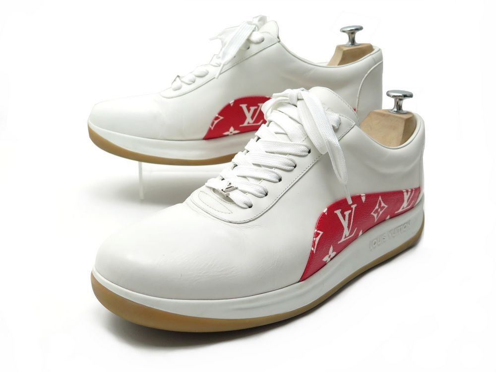 chaussures louis vuitton baskets x supreme toile