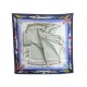 NEUF FOULARD HERMES VENT PORTANT YANNICK MANIER SOIE BLEU +BOITE SILK SCARF 370€