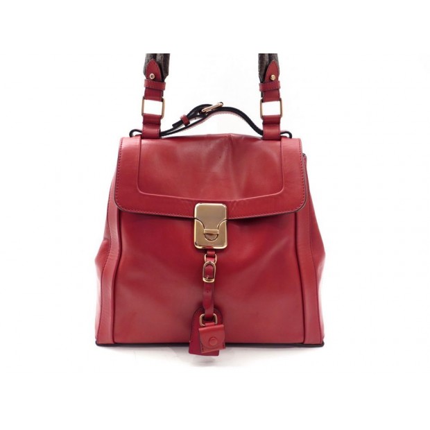 SAC A MAIN CHLOE DARLA GM 31 CM EN CUIR ROUGE RED LEATHER HAND BAG PURSE 1550€