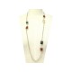 NEUF COLLIER CHANEL PIERRES ET STRASS A62321 SAUTOIR 95 CM EN METAL DORE 1390€