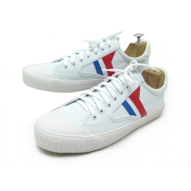 NEUF CHAUSSURES BASKET CELINE EN TOILE BLANCHE 