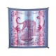 NEUF FOULARD HERMES JUNGLE LOVE RAINBOW H003369S EN SOIE BLEU ROSE + BOITE 375€