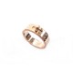 BAGUE HERMES KELLY PETIT MODELE 50 OR ROSE ET DIAMANTS 0.2 CT + BOITE RING 1900€