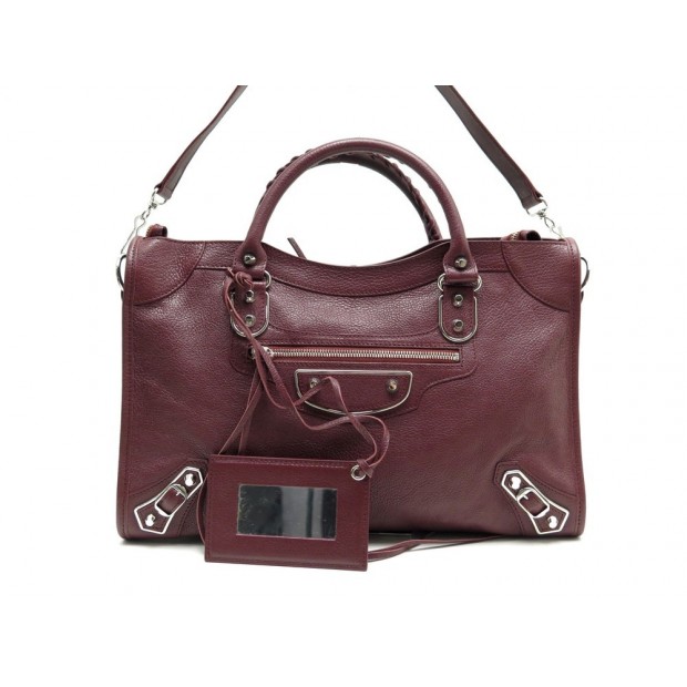 SAC BALENCIAGA CITY CUIR BORDEAUX 