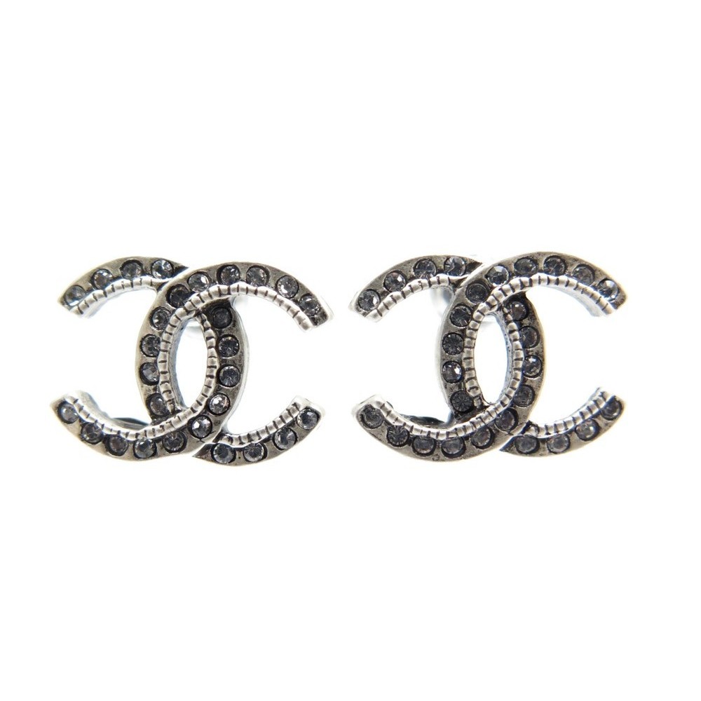 Chanel CC logo Earrings Boucles Oreille Z2371 Mint Rare