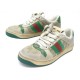 CHAUSSURES GUCCI GG SCREENER 546551 SNEAKERS 35 EN TOILE CUIR BASKETS BEIGE 690€