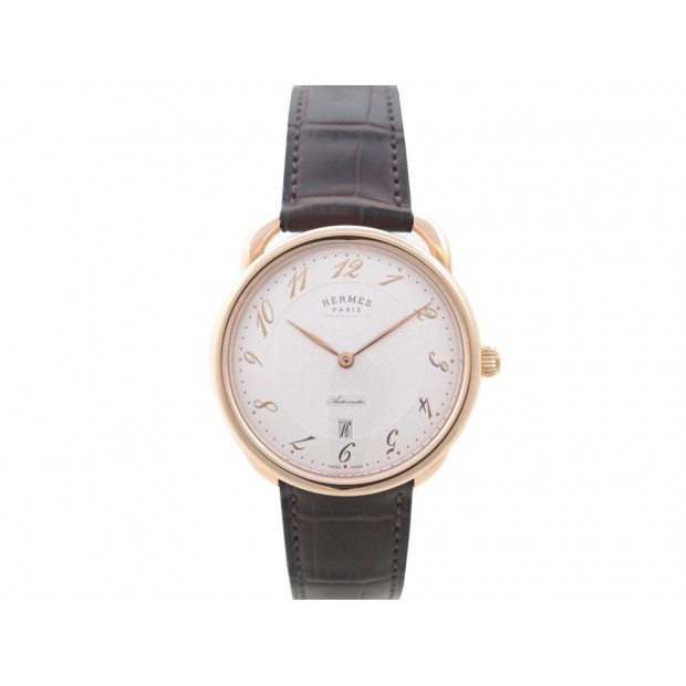 NEUF MONTRE HERMES ARCEAU AR8.67AQ AUTOMATIQUE 40 MM EN OR ROSE 18K WATCH 18095€