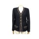 NEUF VESTE CHANEL P38673 TAILLE 40 M EN TWEED NOIR NEW BLACK JACKET 4200€