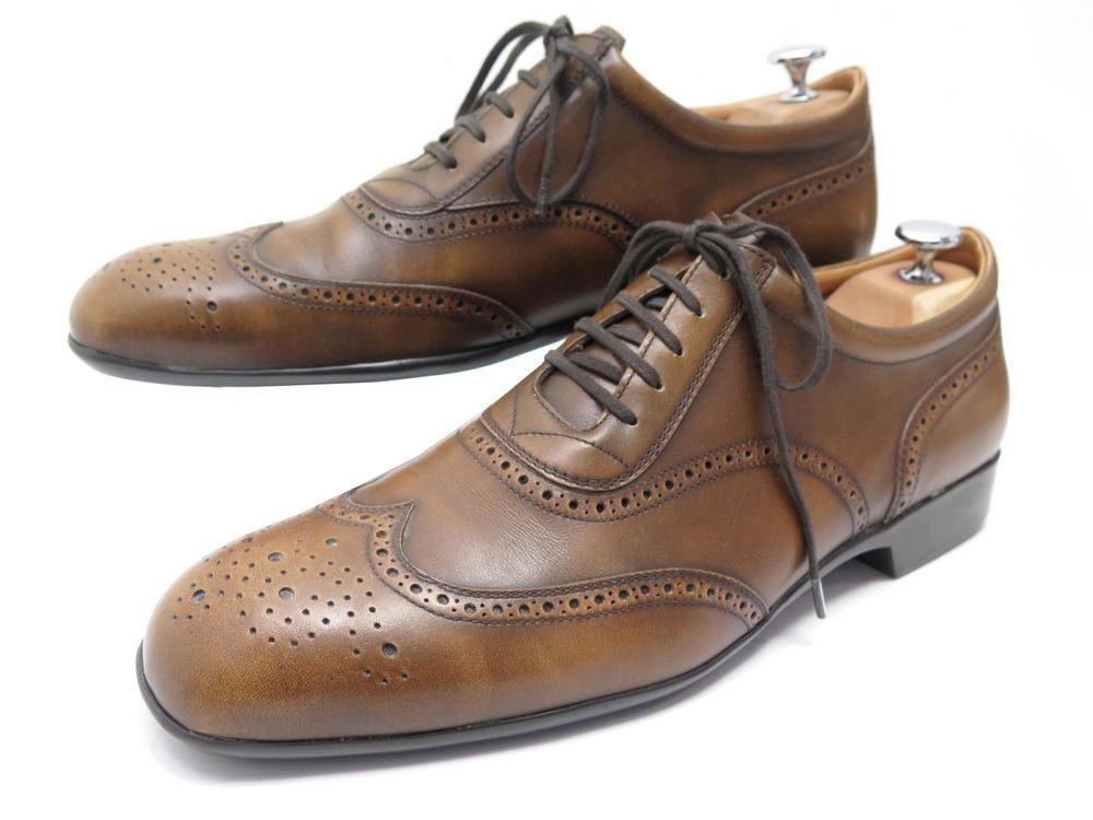 Chaussure Derby J.M. Weston Bout Fleuri - Pointure 41 (UK 7.5), Marron, Cuir, Occasion Parfait état