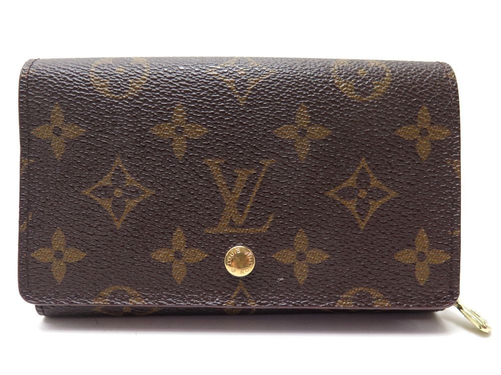 Louis Vuitton Portefeuille Tresor Monogram 帆布小巧型钱包棕色