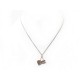 COLLIER CHANEL 2005 PENDENTIF LOGO METAL DORE CHAINE PENDENTIF NECKLACE PENDANT