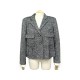 VESTE CHANEL P49438 TAILLE 42 L EN TWEED DE LAINE GRIS GREY WOOL JACKET 4200€