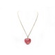 NEUF COLLIER LOUIS VUITTON INCLUSION MONOGRAM LV COEUR 54 CM RESINE ROUGE 575€