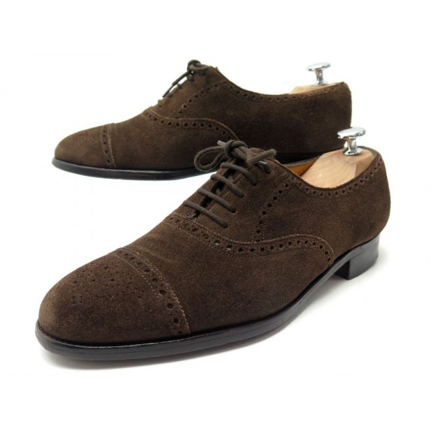 CHAUSSURES JOHN LOBB RICHELIEU SEYMOUR 6.5E 40.5 DAIM MARRON SUEDE SHOES 1350€