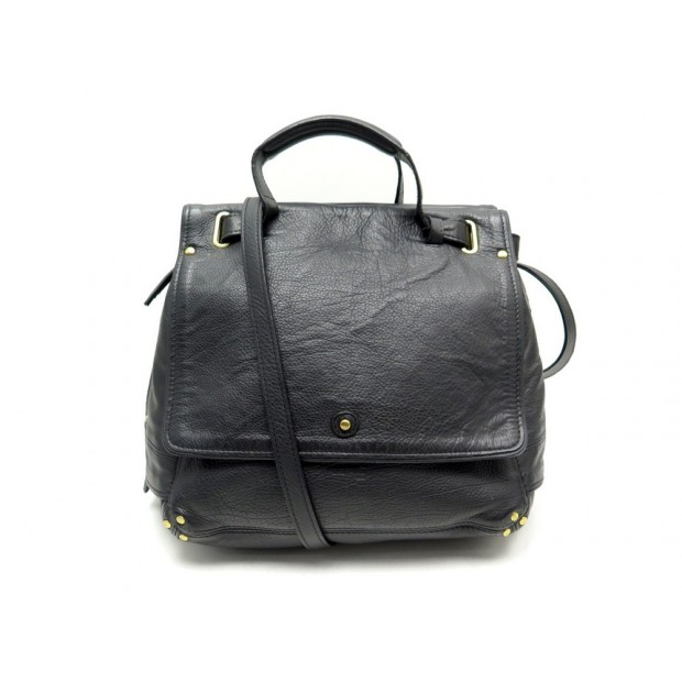 SAC A MAIN JEROME DREYFUSS JOHAN BANDOULIERE EN CUIR NOIR + BOITE HAND BAG 755€