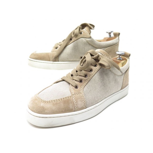 CHAUSSURES CHRISTIAN LOUBOUTIN SNEAKERS 41.5 TOILE 
