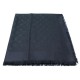 NEUF CHALE LOUIS VUITTON MONOGRAM M74752 SOIE LAINE ANTHRACITE SILK SHAWL 400€