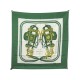 NEUF FOULARD HERMES BRIDES DE GALA HUGO GRYGKAR SOIE VERT +BOITE SILK SCARF 375€