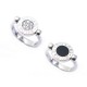 BAGUE BULGARI BULGARI OR BLANC 18CT ET DIAMANTS 