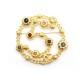 NEUF BROCHE CHANEL CHAINE NUMERO 5 EN METAL DORE PERLES NUMBER 5 BROOCH 510€