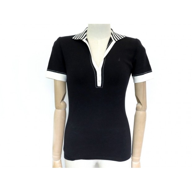 TSHIRT LORO PIANA TAILLE 40 IT 36 FR S EN COTON NOIR BLACK COTTON TOP 290€