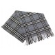 NEUF ECHARPE BURBERRY MOTIF VINTAGE CHECK TARTAN EN CACHEMIRE GRIS SCARF 420€