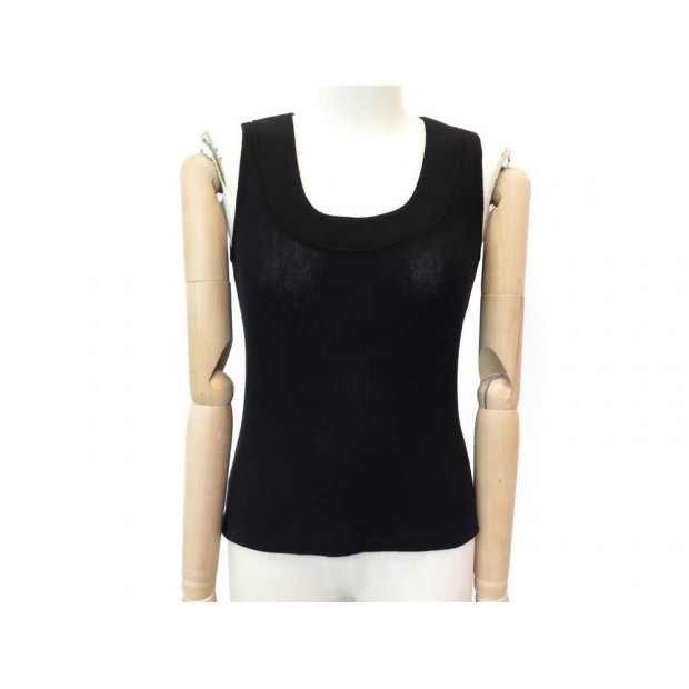 DEBARDEUR YVES SAINT LAURENT TAILLE 34 S EN LAINE NOIR HAUT TSHIRT TOP 890€