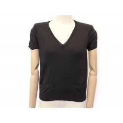 DEBARDEUR YVES SAINT LAURENT PULL 38 M EN LAINE & SOIE NOIR TSHIRT HAUT TOP 890€