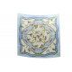 FOULARD HERMES LA CLE DES CHAMPS FACONNET CARRE EN SOIE BLEU + BOITE SCARF 350