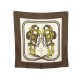 FOULARD HERMES BRIDES GALA SOIE CARRE 90 GRYGKAR EN SOIE MARRON SILK SCARF 375€