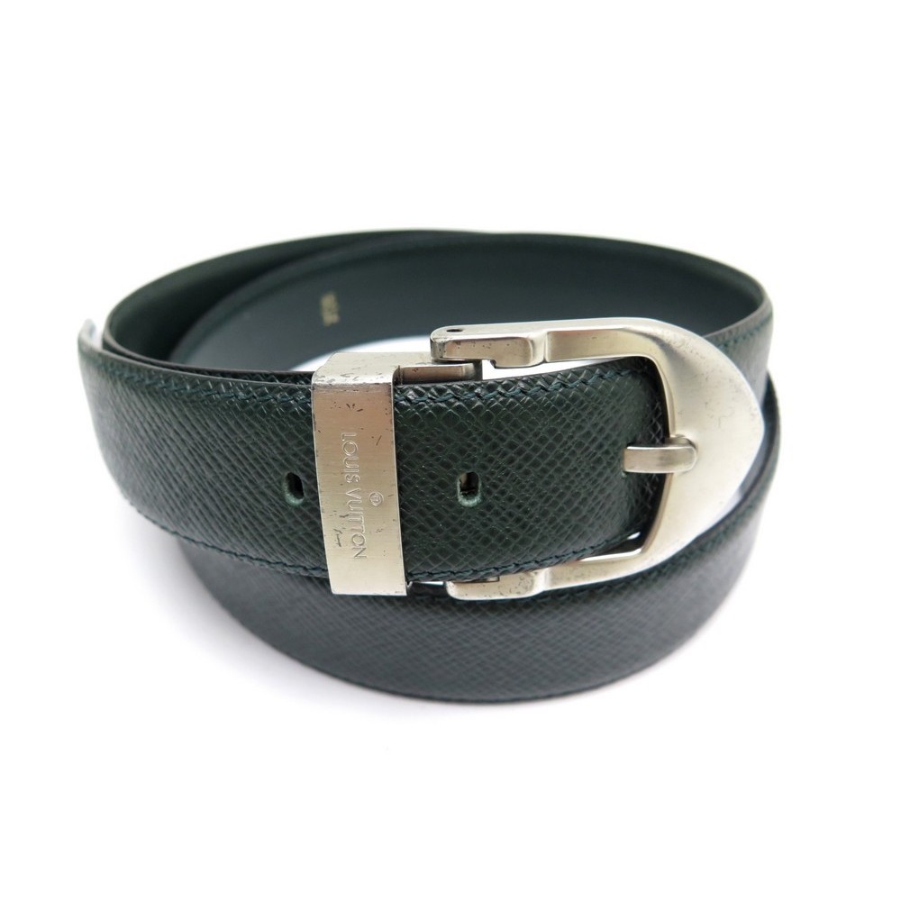 Initiales en cuir ceinture Louis Vuitton Noir taille 80 cm en Cuir