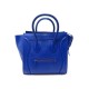 SAC A MAIN CELINE LUGGAGE MINI CUIR BLEU 