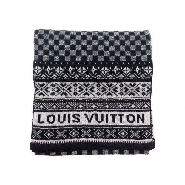 En laine echarpe Louis Vuitton Noir en Laine - 37275481